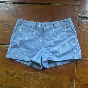 Polo dusty blue pony shorts 6
